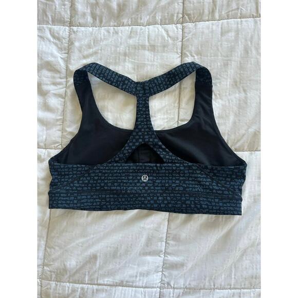Lululemon Fast Lane Workout Bra Teal Size 10 - Picture 6 of 11